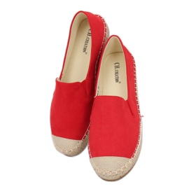 Espadryle damskie czerwone 180-5 Red 1