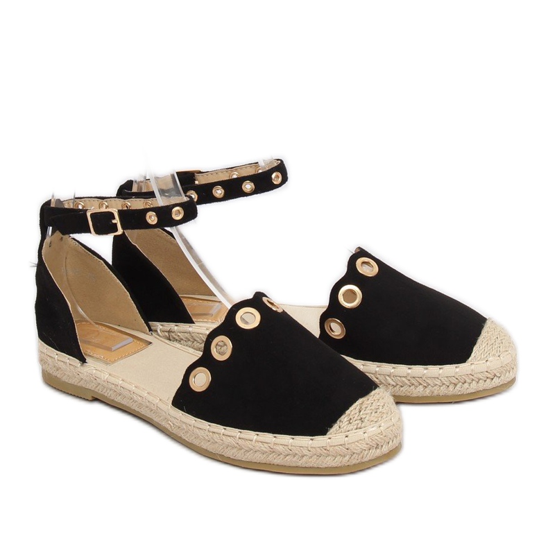 Espadryle z paskiem czarne LX170 Black 1