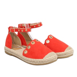 Espadryle z paskiem czerwone LX170 Red 1