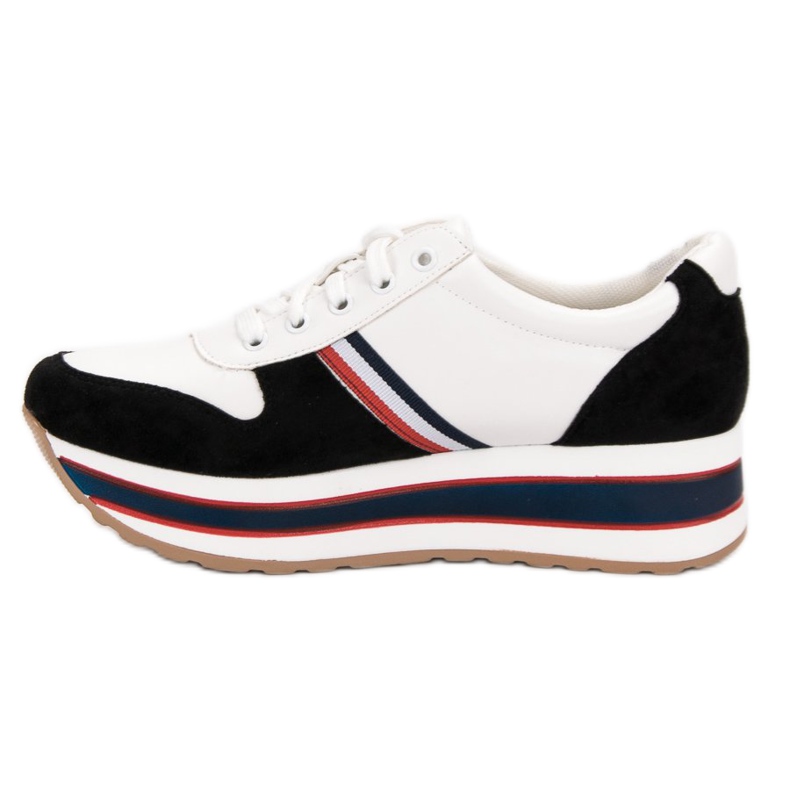 Seastar Modne Sneakersy białe czarne wielokolorowe 1