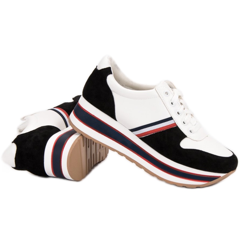 Seastar Modne Sneakersy białe czarne wielokolorowe 2