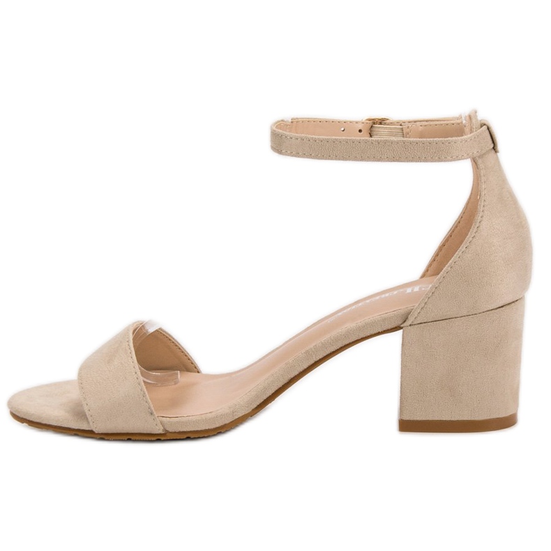 Ch. Creation Klasyczne Sandały Na Słupku brązowe 1