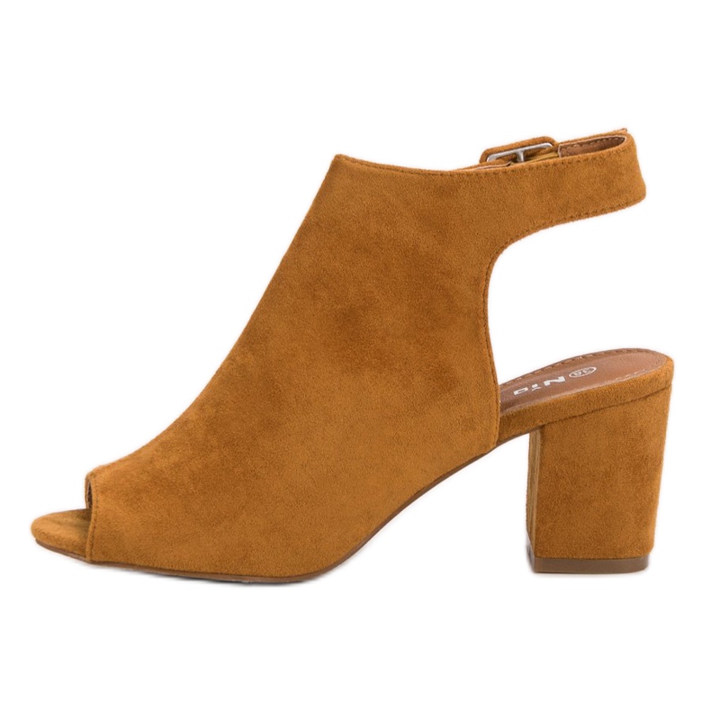 Nio Nio Zabudowane Sandały Na Słupku żółte 1