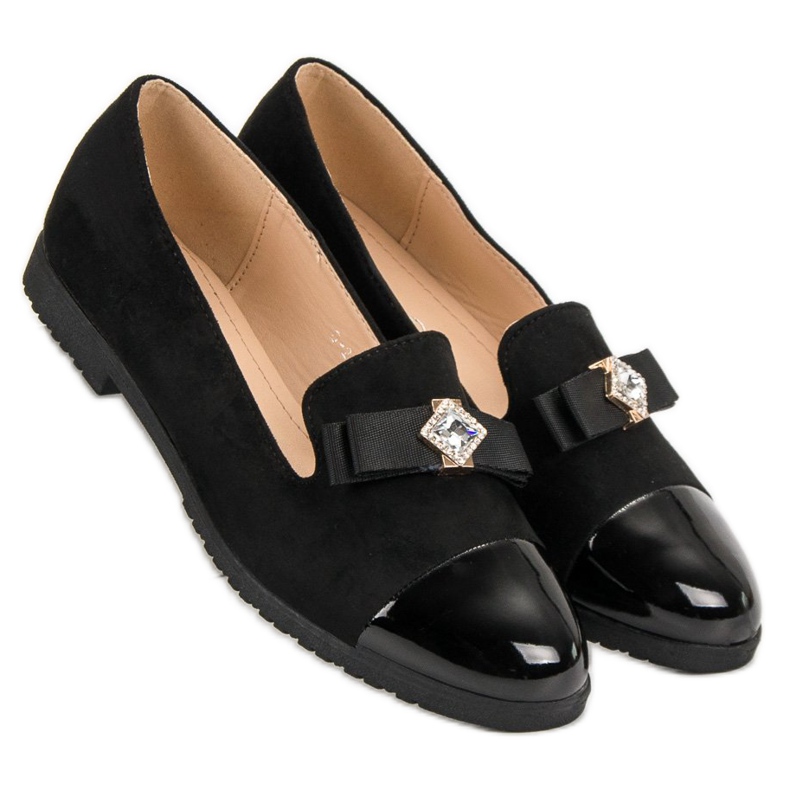 Lordsy Z Lakierowanym Noskiem czarne 2