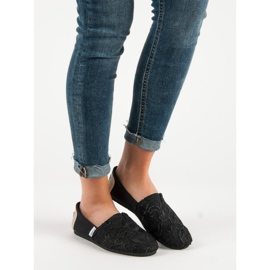L. Day Slipony Ze Wzorem czarne 1