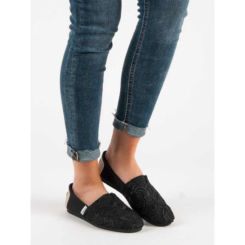 L. Day Slipony Ze Wzorem czarne 1