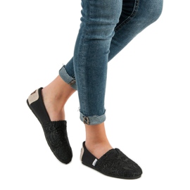 L. Day Slipony Ze Wzorem czarne 2