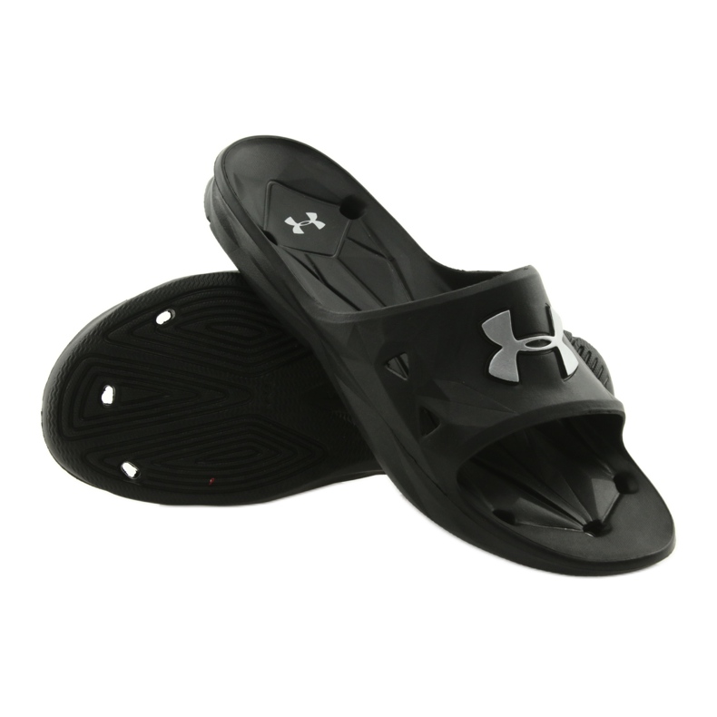 Klapki Under Armour Locker III SL M 1287325-001 czarne szare 4