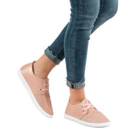 Super Mode Klasyczne Różowe Półbuty 2