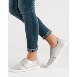 Super Mode Klasyczne Szare Półbuty 1