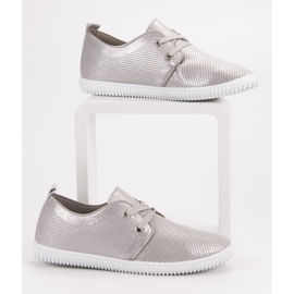 Super Mode Klasyczne Szare Półbuty 2