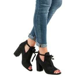 Vinceza Zabudowane Sandały Na Słupku czarne 2