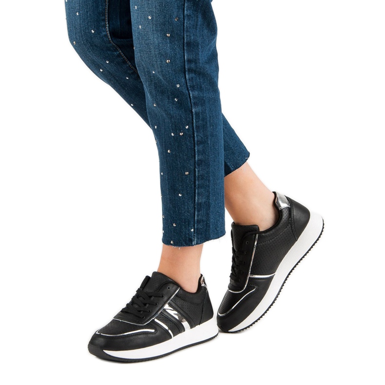 Wygodne Czarne Sneakersy 2