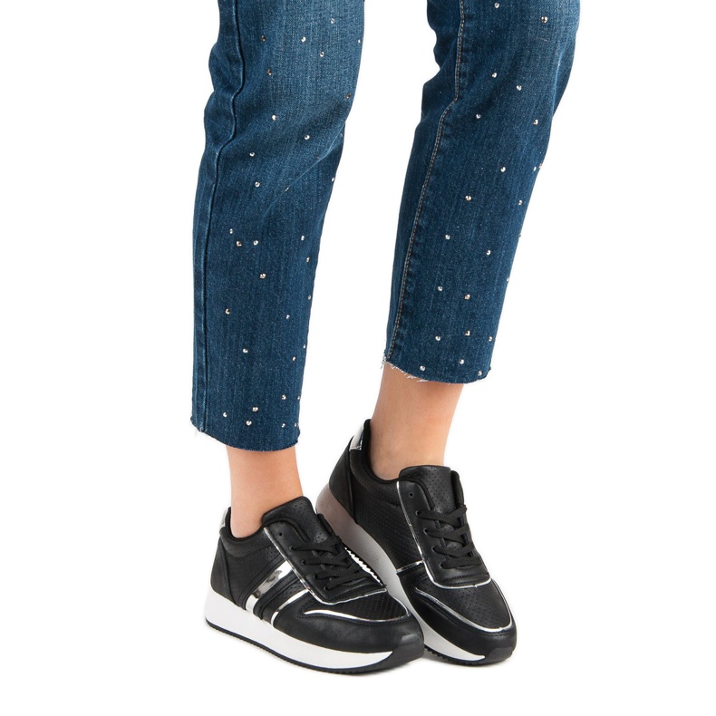 Wygodne Czarne Sneakersy 1