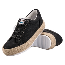 Betler Modne Trampki Espadryle czarne 1