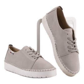 Szare Wiązane Półbuty VICES 2