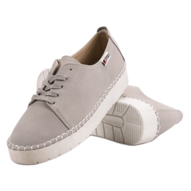 Szare Wiązane Półbuty VICES 1