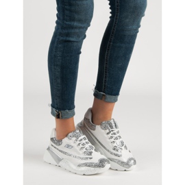 Buty Sportowe Z Brokatem VICES białe 2