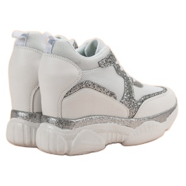 Sneakersy Z Brokatem VICES białe 2
