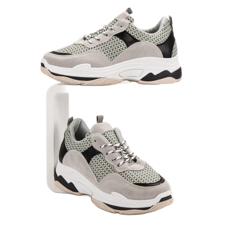 Kylie Sneakersy Na Platformie szare 2
