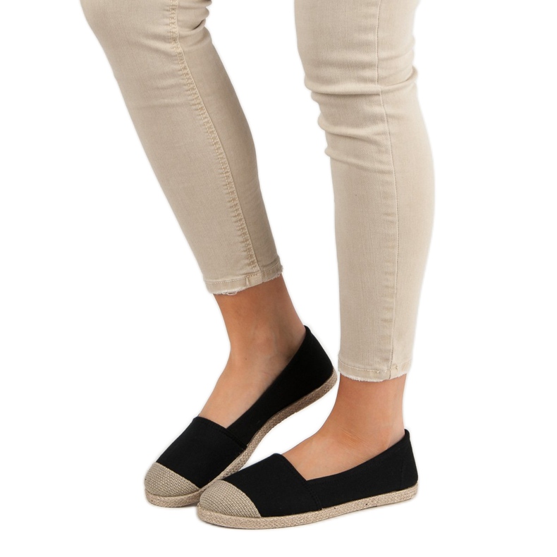 Modne Czarne Espadryle 2