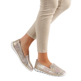 Filippo Modne Skórzane Lordsy żółte 2