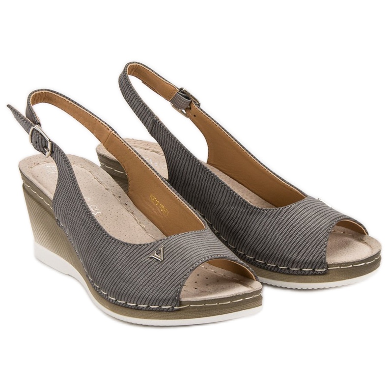 Szare Sandały VINCEZA 1
