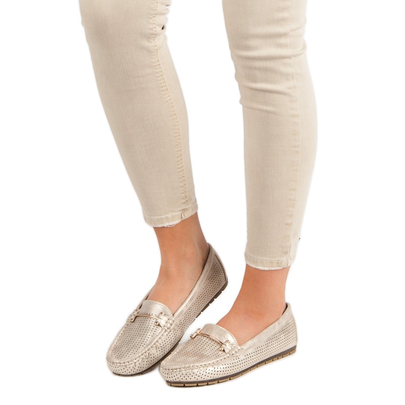 Kylie Błyszczące Mokasyny żółte 2