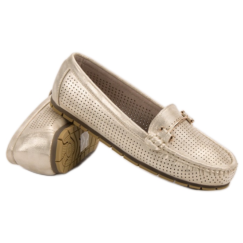 Kylie Błyszczące Mokasyny żółte 1