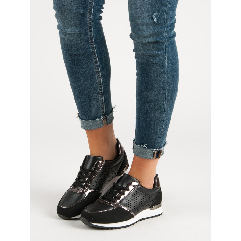 Czarne Obuwie Sportowe 2