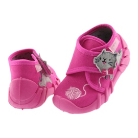 Befado obuwie dziecięce 523P013 różowe szare 4