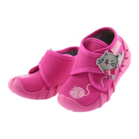 Befado obuwie dziecięce 523P013 różowe szare 3