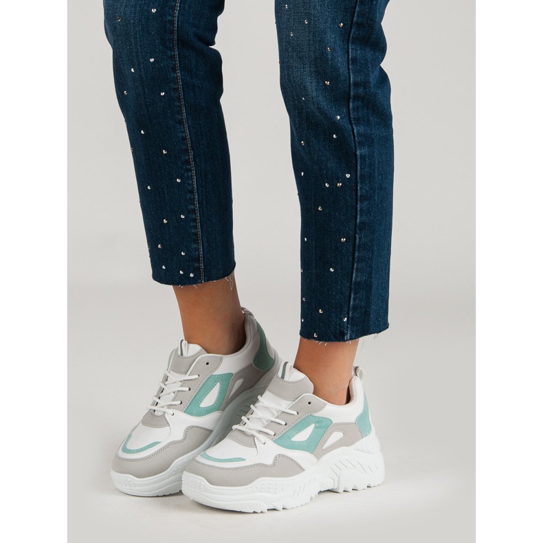 Sneakersy Na Platformie białe 2