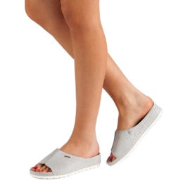 Wygodne Klapki VINCEZA szare 2