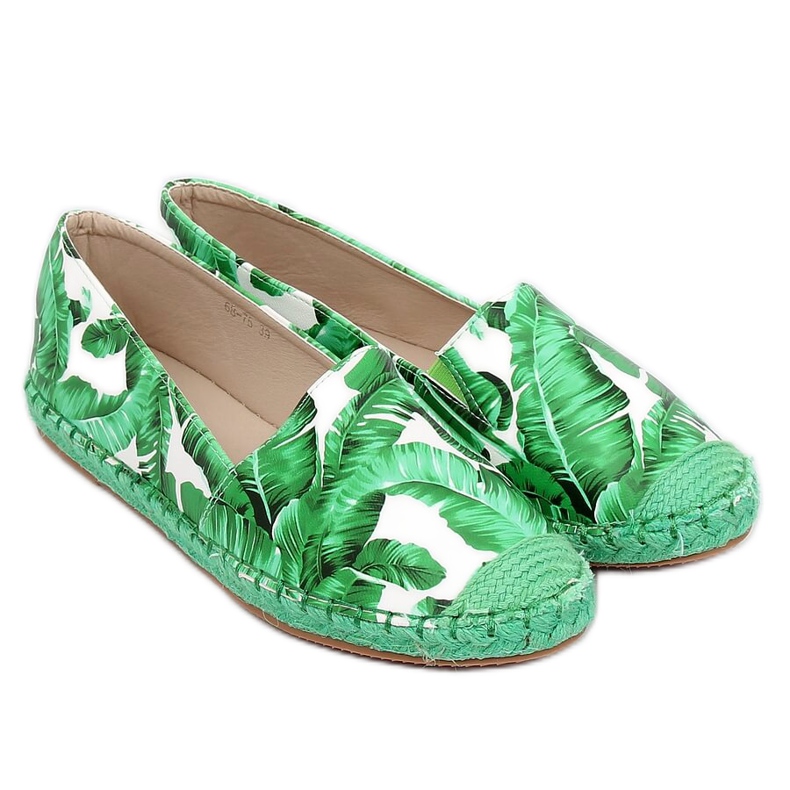 Espadryle damskie zielone 68-75 Green 2