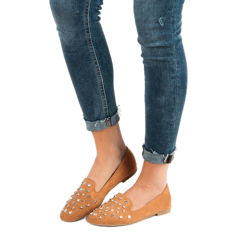 Camelowe Lordsy Z Ozdobami brązowe 1