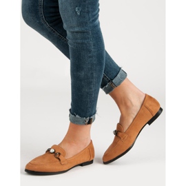 Camelowe Mokasyny brązowe 2