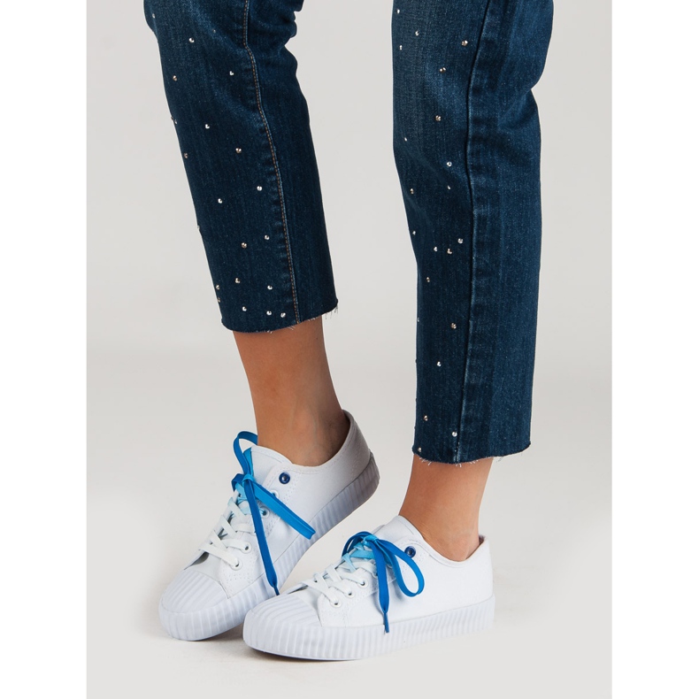 Yes Mile Modne Białe Trampki 1