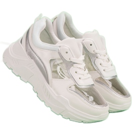Transparentne Sneakersy Na Platformie białe 6