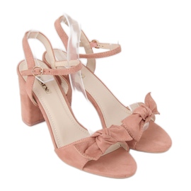 Sandałki na słupku różowe GH1508 Pink 1