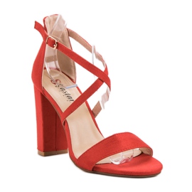 Seastar Eleganckie Czerwone Sandały 5
