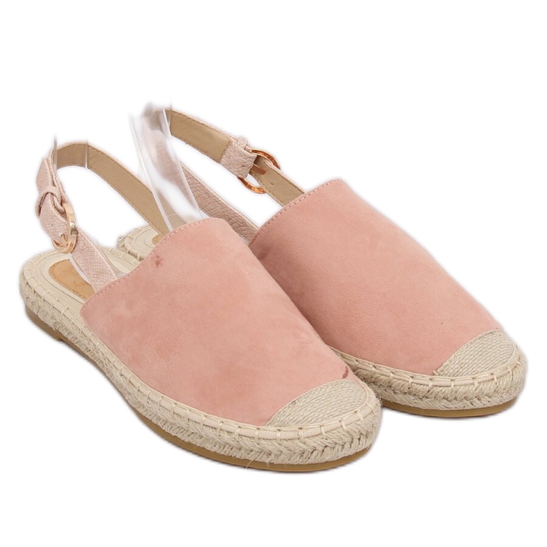 Espadryle z odkrytą piętą różowe HH-119 Pink 2