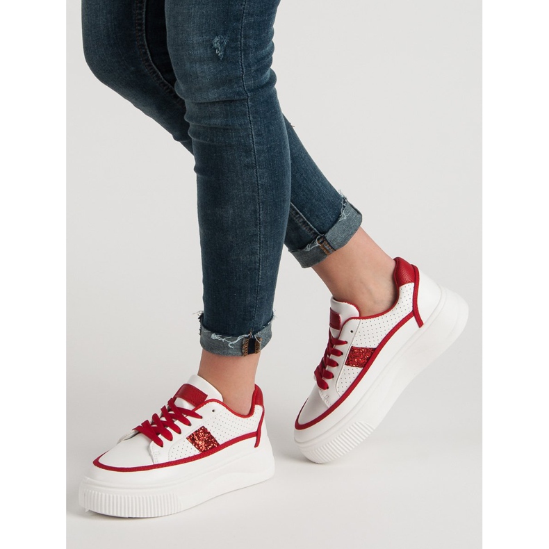 Białe Creepersy Z Brokatem 1