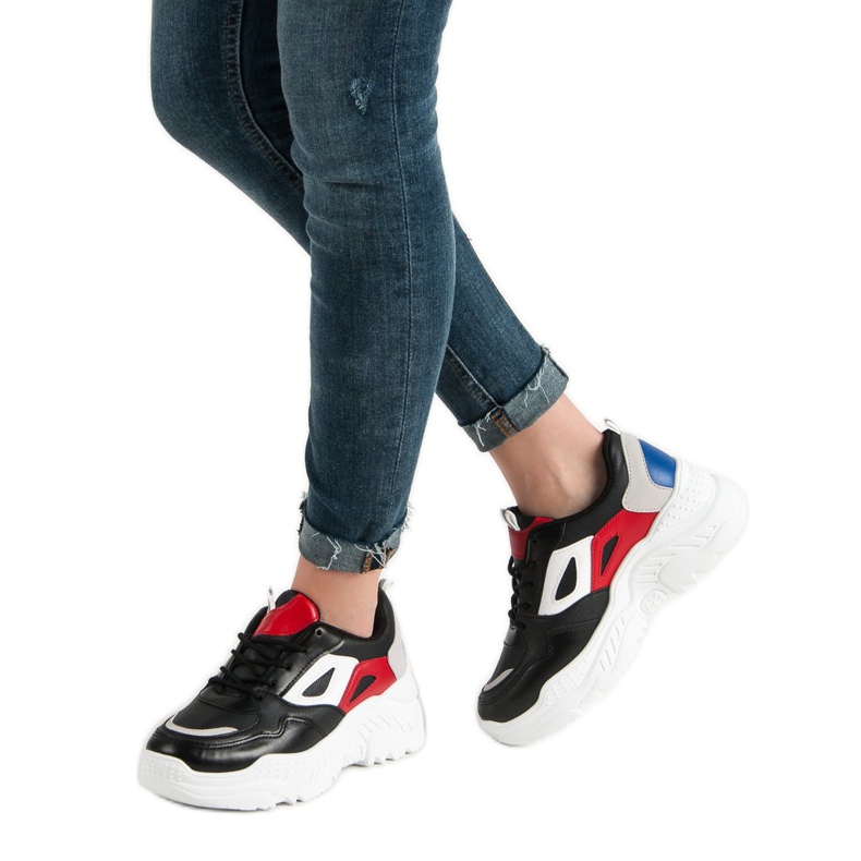 Sneakersy Na Platformie czarne 2