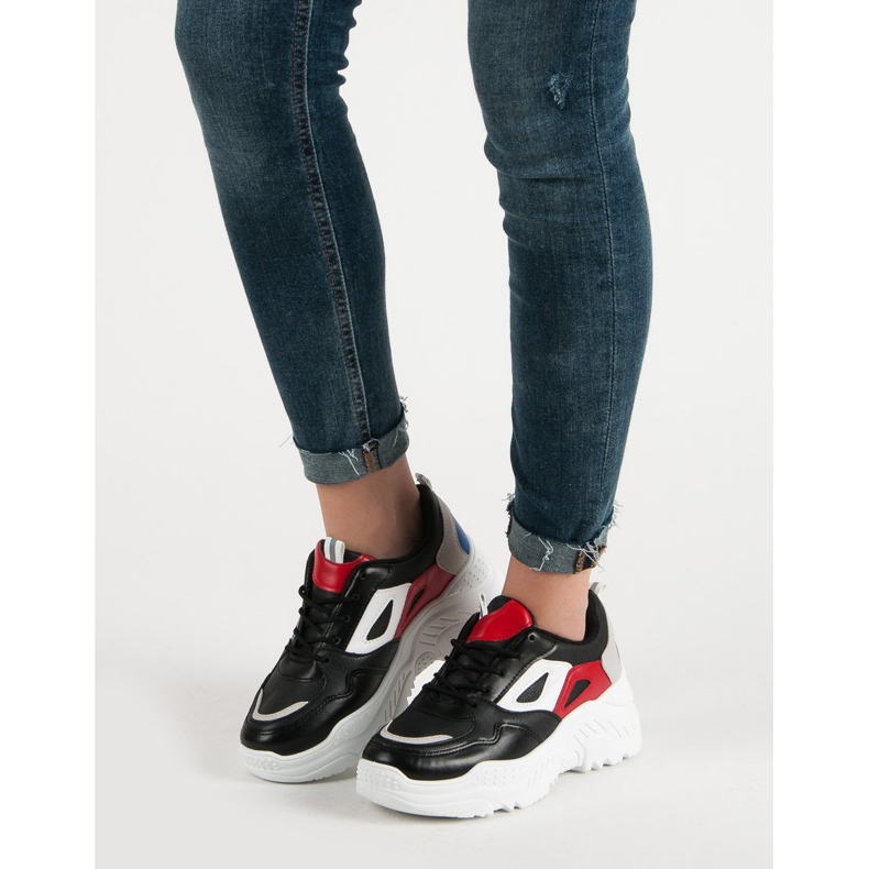 Sneakersy Na Platformie czarne 1