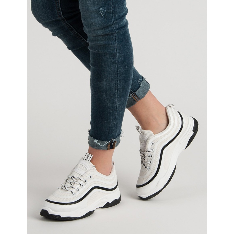 Tekstylne Buty Sportowe białe 1