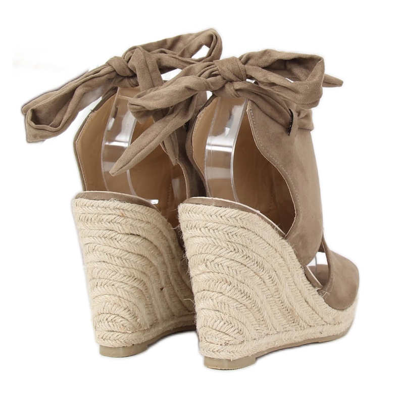 Espadryle na koturnie zielone LM-023 Green wielokolorowe 1