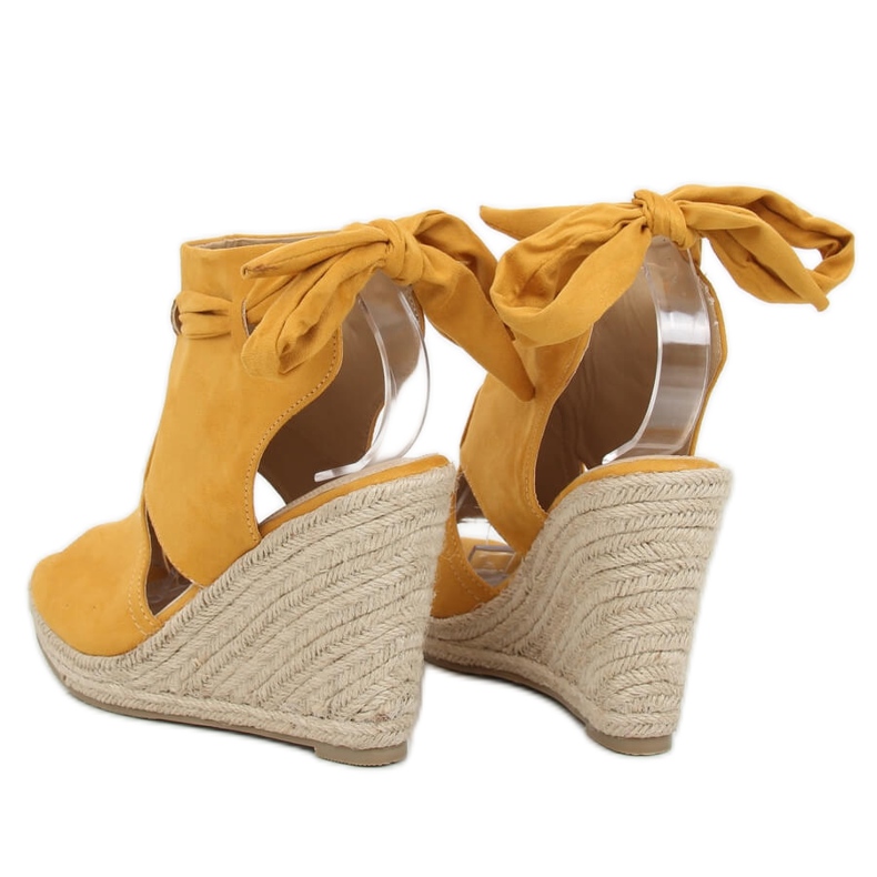 Espadryle na koturnie żółte LM-023 Yellow 1