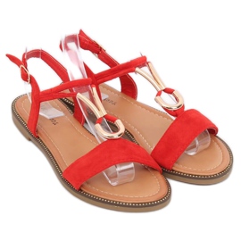 Sandałki damskie czerwone WL024 Red 2