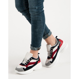 Modne Obuwie Na Platformie białe wielokolorowe 2